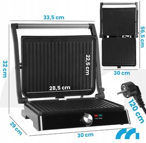 Grătar electric și aparat de făcut sandvișuri MALTEC SM3000W 2200W