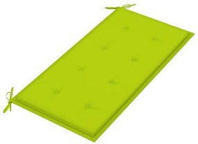 Banca gradina, perna verde, 112 cm, lemn masiv tec 1, verde aprins, verde aprins