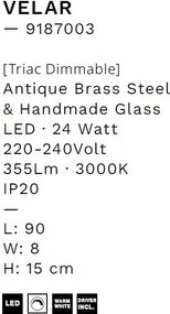 Aplica de perete LED design decorativ VELAR