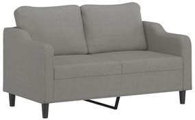 348946 vidaXL Canapea cu 2 locuri, gri închis, 140 cm, material textil