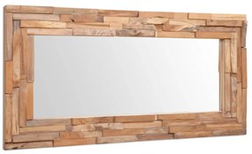 Oglinda decorativa din lemn de tec, 120 x 60 cm, dreptunghiular 1, 120 x 60 cm