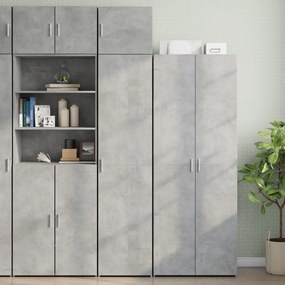 vidaXL Dulap depozitare slim gri beton 45x42,5x225 cm lemn prelucrat