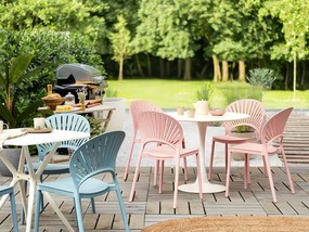 Set 4 buc scaune de sufragerie Ostza (roz). 1081822