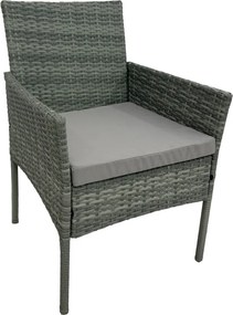 Set 4 piese din ratan,pentru grădină, gri, RATANA 2 NEW