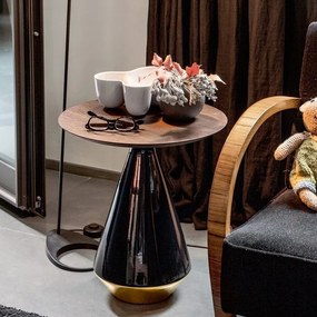 Masuta Living design LUX din ceramica si lemn Amira, 45cm