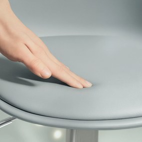 HOMCOM Set de 2 scaune de bar, Scaune de bar, Scaune rotative cu spătar, înălțime ajustabilă, capacitate de încărcare de până la 120 kg, 42 x 38 x 82-104 cm, Gri | Aosom Romania