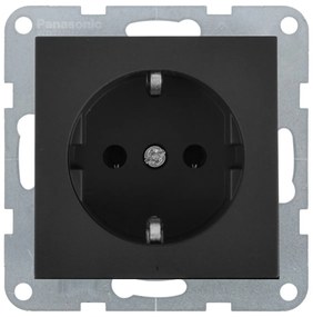 Priza simpla cu impamantare 16A, IP20, Grafit, Panasonic Karre Plus 55