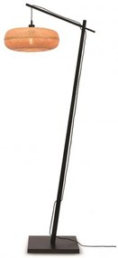 Lampadar eco din bambus Palawan negru/ natur, 40x15cm