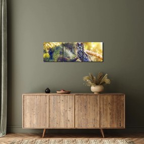 Tablou - Bufniță în copac (cu ceas) (90x30 cm)