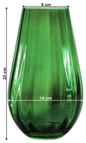 Vaze, set de 2, verde/chihlimbar, GLOW