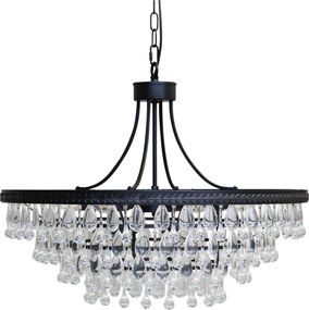 Candelabru din sticla, cu piese în forma de picătura, 12 surse de lumina, Versailles