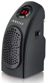 Aeroterma Ayco AHH-400, 400W, LED, Temporizator, Timer, 2 trepte, Negru
