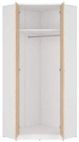 Dulap de haine de colț Nepo Plus 37 (alb + stejar sonoma) . 1098446