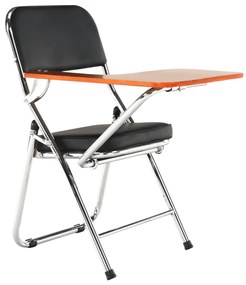 Scaun conferinta cu masuta, negru/natural, TEKER