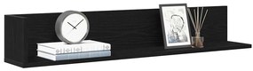 vidaXL Rafturi perete 2 buc. negru, 100x16,5x16,5 cm, lemn prelucrat