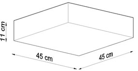 Plafonieră HORUS 45 3xE27/60W/230V negru
