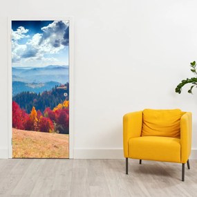 Fototapet pentru ușă - Peisaj colorat de toamnă (95x205cm)