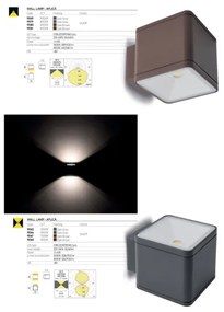 Redo 9080 - Aplica de exterior BETA LED/6W/230V 3000K IP54 maro