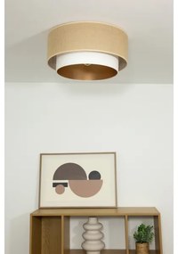 Plafonier SARTA 1xE27/60W/230V Ø 45 cm alb/iută