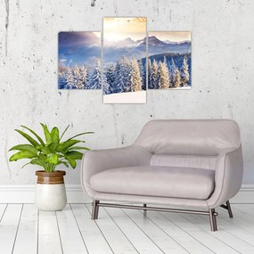 Tablou - Peisaj montan în timpul iernii (90x60 cm)