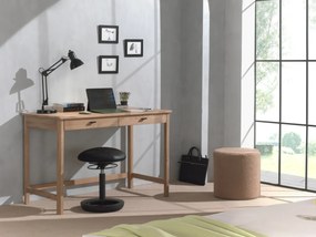 Set Complet Mobilier Camera Copii Forrest Oak, Pat 90x200 cm, Dulap cu 3 Uși, Noptieră și Birou, din Lemn de Stejar, Natur – Vipack