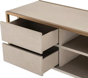 Comoda TV design LUX Wilmot furnir stejar albit