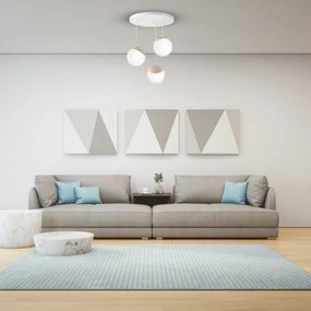 Lustră pe cablu SFERA WOOD 3xE14/40W/230V alb