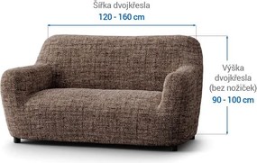 Gaico Huse bielastice VITTORIA maro fotoliu dublu (l. 120 - 160 cm)