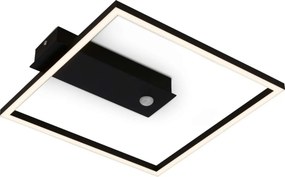 Briloner 3770-015 - Lampă de tavan LED cu senzor FRAME LED/14W/230V 3000K 32x30 cm neagră