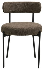 Badalona Scaun de masă, cataramă, maro, picioare negre