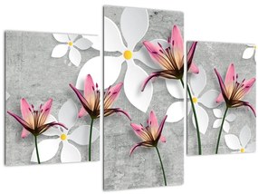 Tablou cu abstracție florală (90x60 cm)