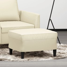 349288 vidaXL Taburet, crem, 60x50x41 cm, piele ecologică