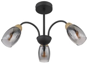 Plafoniera 3L design modern Gerly negru