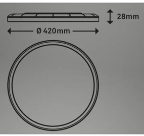 Plafonieră LED dimabilă SLIM Briloner 7080-015 LED/22W/230V 2700-6500K + telecomandă