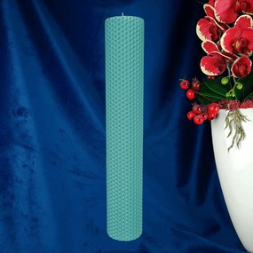 Lumanare naturala fagure din Ceara de Albine colorata Albastru Cenusiu 5,5 cm, 30 cm