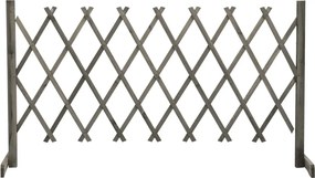 vidaXL Gard cu zăbrele de grădină, gri, 150x80 cm, lemn masiv de brad