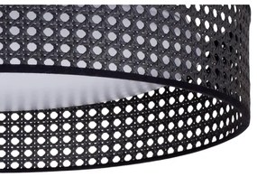 Plafonieră LED ROLLER Duolla RATTAN LED/24W/230V d. 45 cm negru
