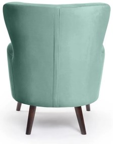 Fotoliu verde mentă wing cu tapițerie din catifea Noemye – Bonami Selection