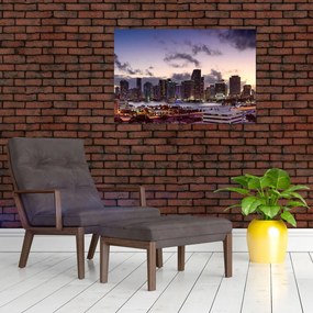Tablou cu - metropolă cu zgârăie nori (90x60 cm)