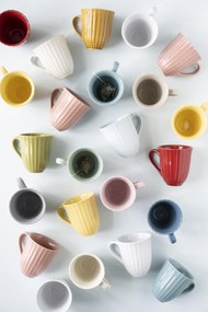 IB Laursen Cana din ceramica galbena cu striuri MYNTE LEMONADE