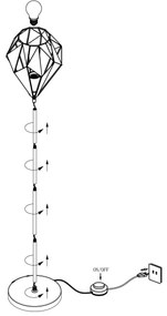 Eglo 49994 - lampadar CARLTON 1 1xE27/60W/230V