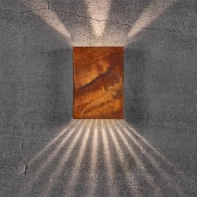 Aplica LED exterior cu iluminat up/down IP54 Fold 15 corten 2019051038 NL
