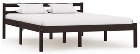 283204 vidaXL Cadru de pat, maro închis, 120 x 200 cm, lemn masiv de pin