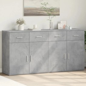 vidaXL Dulapuri, 2 buc., gri beton, 79x38x80 cm, lemn prelucrat