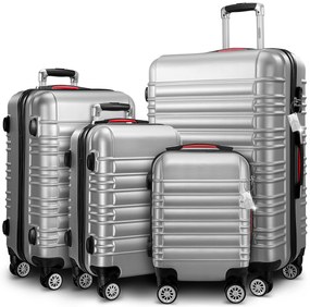 Deuba Set de trolere Baseline cu 4 piese - argintiu