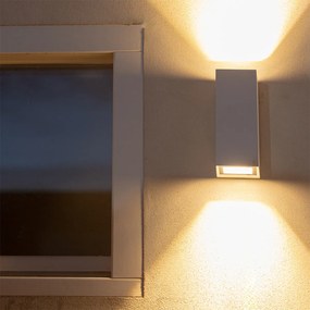 Aplică modernă albă cu 2 lumini GU10 AR70 IP54 - Baleno