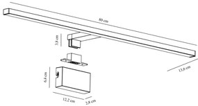 Aplică LED pentru oglindă de baie MARLEE LED/11,5W/230V IP44