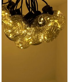 Ghirlandă luminoasă LED decorativă pentru exterior 10xLED/0,15W/230V 6,8 m IP44 negru/fumuriu