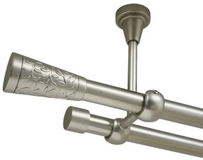 Galerie dubla sevilla fara inele prindere tavan 19/19 mm crom mat (Alege marime: 240 cm)