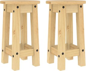 vidaXL Scaune de bar, 2 buc., lemn masiv de pin